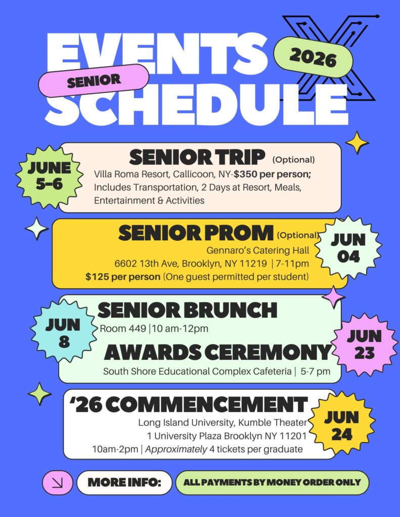 Class of 2026 Events Schedule 1